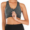 Ladies Zip Front Fastening Sports Bra Medium to High Impact Non Wired Comfort