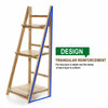 4 Tier Ladder Wall Shelf Bookcase Shelving Unit Wood Storage/Displa