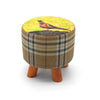Large Footstool Luxury Upholstered Fabric Foot Rest Ottoman Decor with Legs