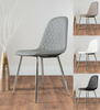 2x CORONA Faux Leather Modern Dining Chairs Seats Chrome SILVER GOLD Metal Legs