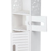 Wooden Bathroom Shelf Cabinet Cupboard White Bedroom Storage Unit Free Standing
