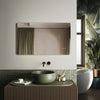 Backlit LED Bathroom Mirror with Lights Shaver Socket Clock Demister 1000x600mm
