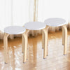 Wooden Stacking Bar Stool Dining Living Room Kitchen Breakfast Seat Stackable