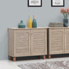 2 3 Doors Shoe Storage Cabinet Tall Cupboard White Dark Rustic Sonoma Oak Grey