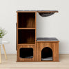 Multi-Level Cat House Cat Condo Tree Kitty Climbing Tower W/Sisal Scratching Mat