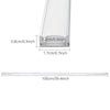 10X U-shape 1 Meter Aluminium Channel for LED Strip Light W/ Cover Profile 5050