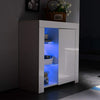 Modern High Gloss White Sideboard Display Cabinet Storage Cupboard RGB LED Light