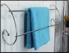SET OF 2 TWIN RAIL CHROME INDOOR CLOTHES AIRIER OVER RADIATOR TOWEL RAIL DRYER