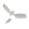 42" Ceiling Fan With Dimmable LED Light 3 Blades Remote Control 6 Speed Silver