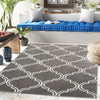 Grey Trellis Garden Rug Moroccan Indoor Outdoor Easy Clean Flatweave Patio Mat