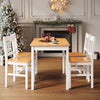 Classic Solid Wooden Wood Dining Table and 4 Chairs Set Kitchen Home Furniture