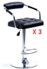 Set of 3 Matching Bar Stools Faux Barstools Kitchen Stool Breakfast Bar Chairs
