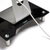 VonHaus Black Curved Glass Monitor Mount Riser Computer Screen Small TV Stand