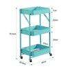 3 Tier Slim Kitchen Storage Trolley Cart Rack Tray Shelf Rolling Wheel W/ Handle