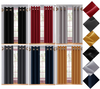 Thick Thermal Insulated Blackout Eyelet Curtains With Ring Top Pair + Tie Backs