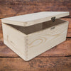 Wooden Memory Keepsake Storage Box with Lid-Clasp / Natural Decorative Wood