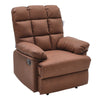 Manual Recliner Armchair PU/Velvet Sofa Reclining Chair with Adjustable Footrest