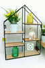 Metal House Shape shelving wall Display Unit for room lounge living bathroom