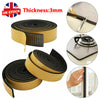 5pcs Extra Thick Rubber Foam Weather Strip Draught Excluder Seal 2M