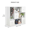 White 8 Cube Storage Unit Cupboard Bedroom Bookcase Shelving Display Shelves UK