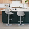 2×Bar Stools Leather / Velvet Chairs Breakfast Chair Swivel Gas Lift Adjustable