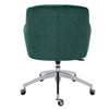 Emerald Green Velvet Swivel Office Chair Lifting Armchair Padded Seat Task Chair