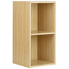 Oak Vinyl Lp Music Record Storage Box Cube 12" Case Dj Studio Cabinet
