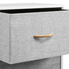 Fabric Chest of Drawers Storage Cabinet Unit Metal Frame Bedside End Table Gray