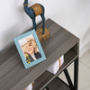 Industrial Style Console Table w/ 3 Compartments Metal Frame Foot Pads Grey