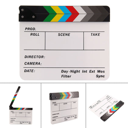 Director Film Clapperboard Dry Erase Movie TV Cut Action Scene Clapper Board UK