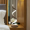 Modern LED Bedside Spiral Table Lamps Creative Design Curved Warm White Light UK