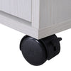 Rolling Kitchen Trolley Microwave Cart 2-Door Cabinet Shelves White