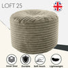 Round Bean Bag Foot Rest Stool Pouffe Living Room Beanbag Ottoman Footstools