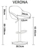 2 x GREY EXECUTIVE GAS LIFT BAR STOOLS, BREAKFAST KITCHEN BAR ETC, 6 DESIGNS