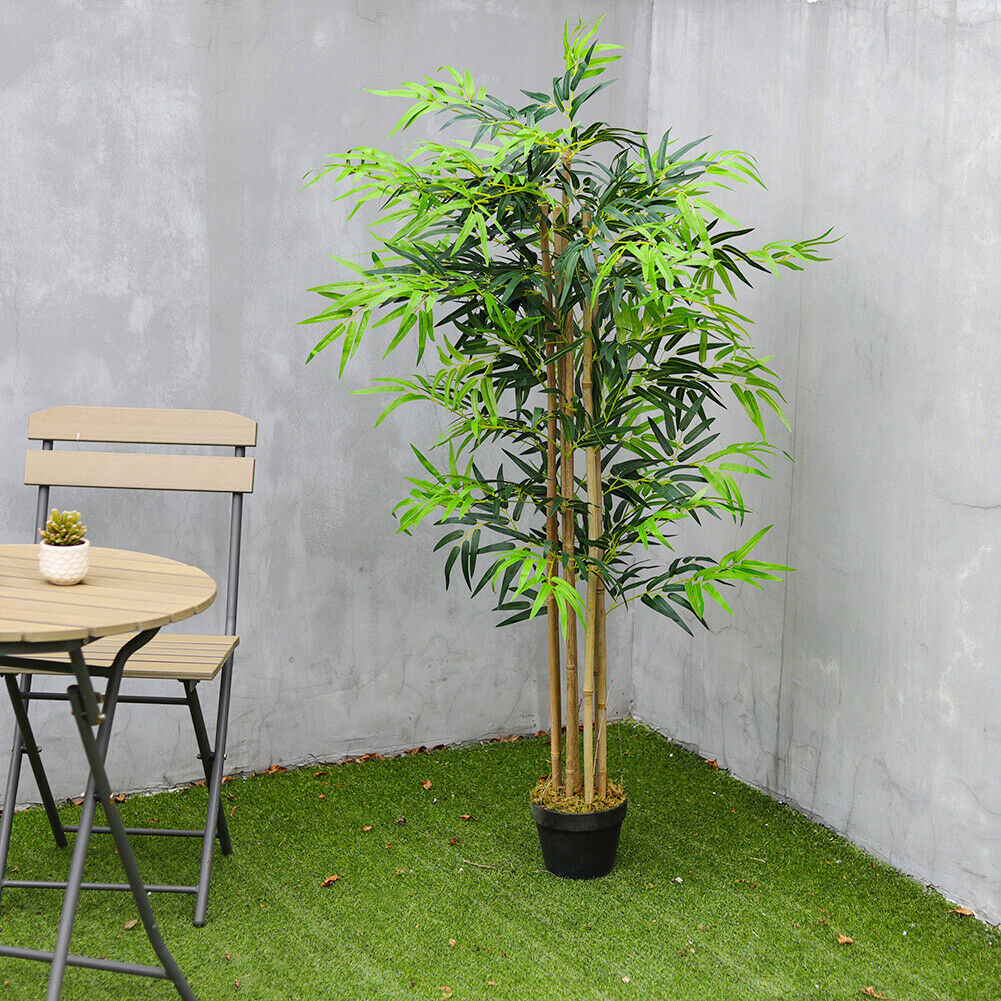 5FT Tall Large Artificial Bamboo Tree in Pots Indoor Plant Outdoor Garden Decor