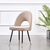 1/2/4/6 Velvet Dining Chairs Set Padded Seat Metal Leg Kitchen Home Office Chair