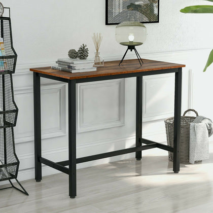 120*60*90cm Bar Table Industrial Table Dining Table With Metal Frame for Kitchen