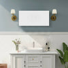 WALL MOUNTED CABINET FLOATING WALL SHELF STORAGE UNIT CUPBOARD 2 DOORS WHITE UK
