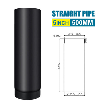 SINGLYFIRE 6″ Matt Black Stove Pipe Vitreous Enamel Flue Pipe Fittings