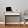 Simple Budget Computer Desk Wooden Small Table With Sliding Drawer Tray