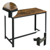 Home Breakfast Bar Table, 2 Bar Stools, Industrial Dining Table Set For Kitchen