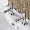 Pair Taps Twin Tap Kitchen Basin Sink Hot and Cold Chrome Bathroom Brass Faucet
