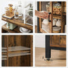 Vintage Industrial Cupboard Sideboard Slim Unit Hallway Cabinet Console Narrow