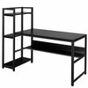 136CM Large Computer Desk Corner Laptop PC Table 2 Tier Shelf Wooden Workstation