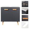 Bathroom Under Basin Vanity Sink Cabinet Storage Unit Cupboard Furniture Grey