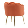 Velvet Fabric Scallop Back Chair Lounge Occasional Accent Sofa Armchair 5 Styles