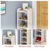 5/6/7/8 Tiers Shoe Storage Rack Single Row PVC Wood Shelf Holder Cabinet Unit