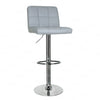 2 × Faux PU Leather Breakfast Bar Stools Home Kitchen Swivel Gas Lift Chair Grey