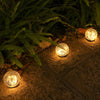 Solar Lights Outdoor Cracked Glass Ball LED Garden Light for Path Patio Yard