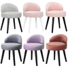 Scallop Velvet Dressing Table Stool Chair Vanity Piano Seat Bedroom Makeup Stool